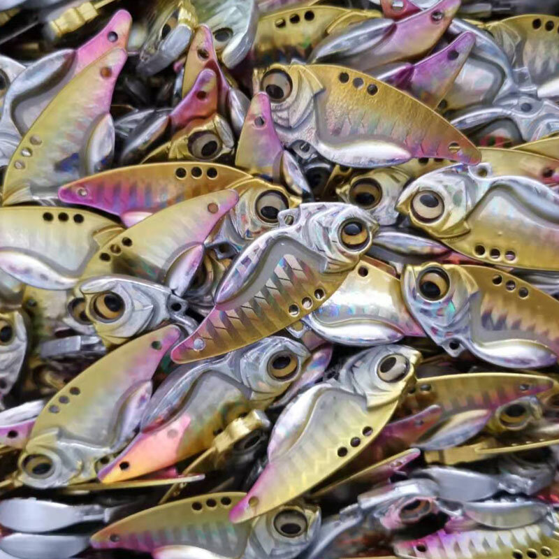 Easyfish – leurre métallique vibrant coulant avec Double hameçon, appât artificiel vibrant pour brochet et bar, yeux 3D, 7.5g, 11g et 14g, 1 pièce