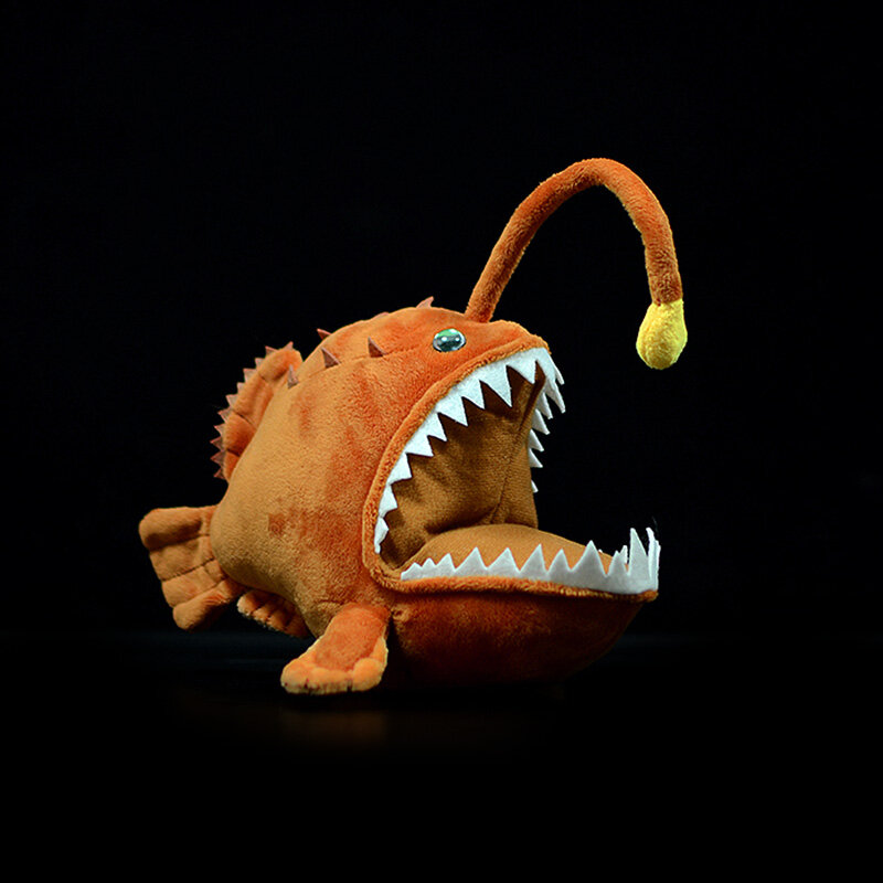 الأصلي لينة واقعية فانوس الأسماك ألعاب من نسيج مخملي محاكاة Monkfish Lophiiformes المحيط دمية على شكل حيوان هدية عيد ميلاد للأطفال