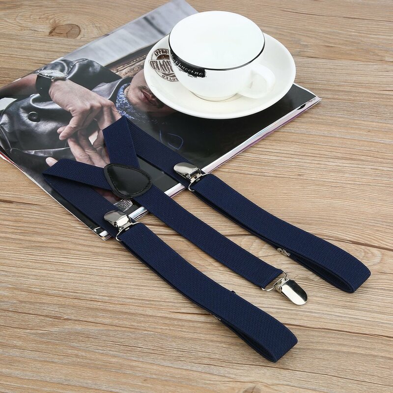 Ajustável elástico 11 cores adulto suspender correias laço masculino feminino y forma elástico clip-on suspensórios 3 clip calças suspensórios