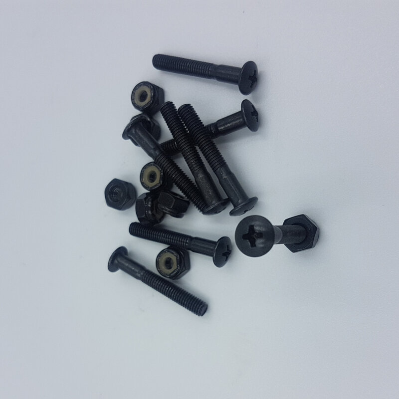 Tornillos y tuercas para monopatín, accesorios para monopatín, color negro, 35mm