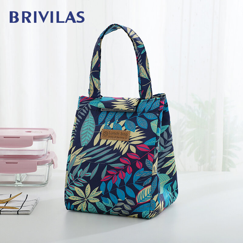 Bilvilas-女性用ランチバッグ,色とりどりのかわいい猫の色の等温,防水朝食ボックス,ピクニック用のポータブル旅行