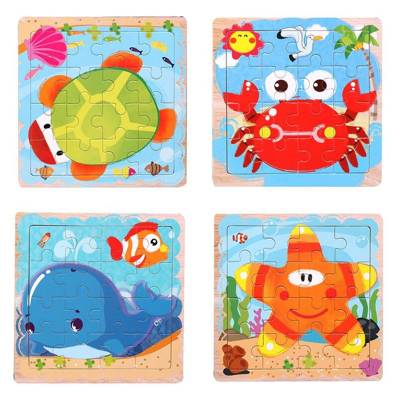 Lovely Crab Whale Marine Animal Jigsaw Puzzle Board Brain Teaser Children Toy New