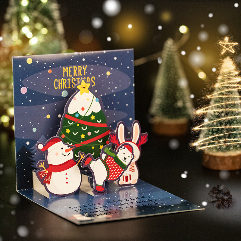 Livraison gratuite!!! Lot de 12 cartes magnétiques Vœux de Noël "Joyeux Noël"!!