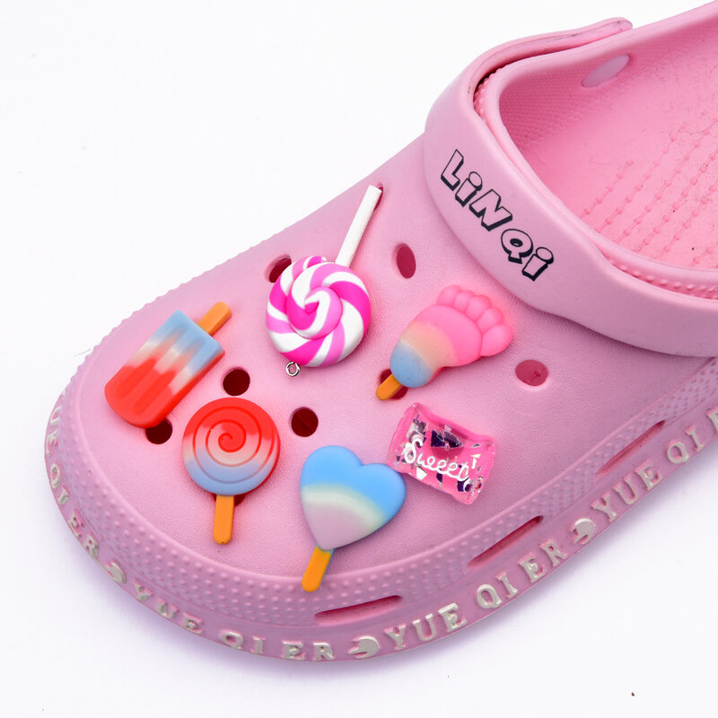 1 Piece Of Novel Popsicle Resin Lollipop Shoes Ornaments Shoe Accessories Biscuit Garden Decoration