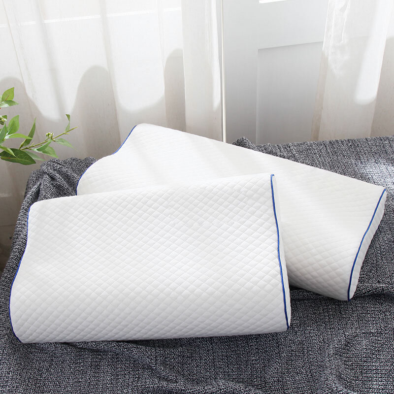 Speicher Schaum Bett Orthopädische Kissen für Hals Schmerzen Schlafen mit Gestickte Kissenbezug 60*30cm