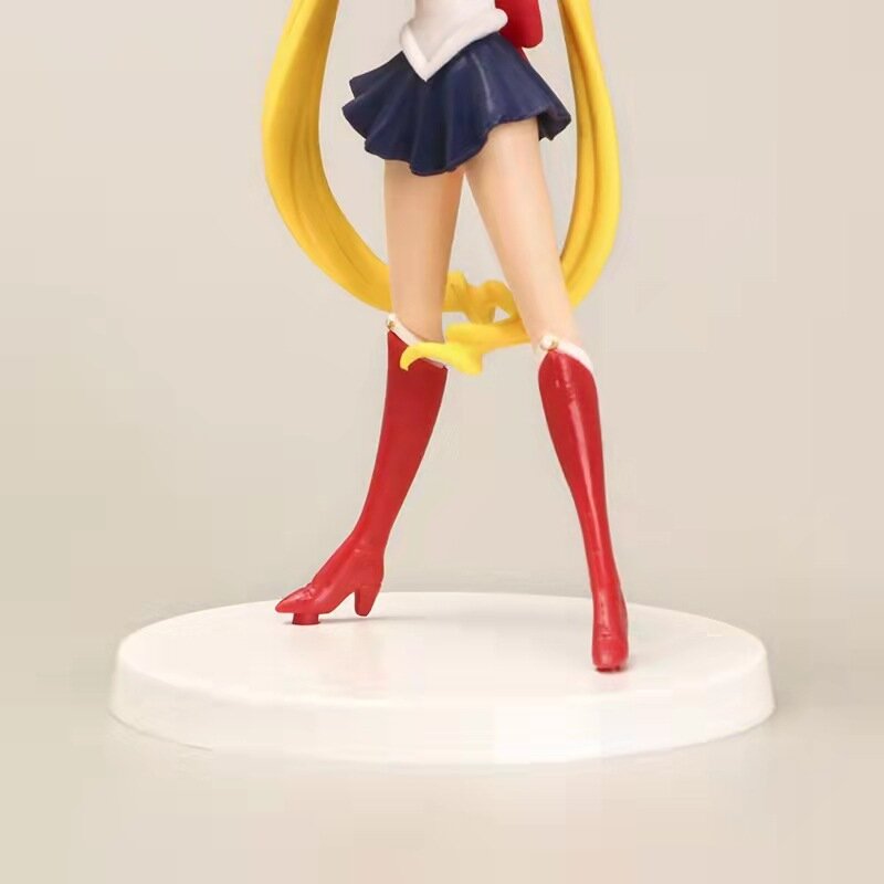 23cm Kawaii moon gril dolls Anime Pink Sakura Action Figures Toys Girls dolls PVC Figure Model Toys Gift