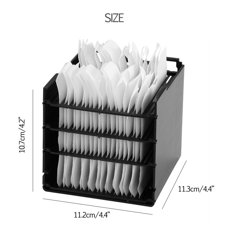 Mini filtro eficaz do condicionador portátil do refrigerador do espaço pessoal do papel do filtro dos filtros do refrigerador de ar para o escritório em casa 11x10.8x12.5cm
