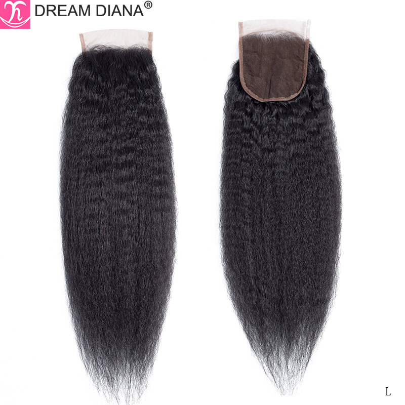 Dreamdiana ombre feixes de cabelo humano com fechamento kinky reta ombre feixes cabelo brasileiro e fechamento 100 por cento do cabelo humano