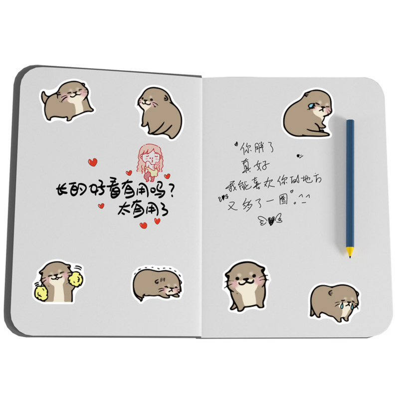 40PCS Creative Little Sloth Paper Sticker Decoration DIY Ablum Diary Scrapbooking Label Sticker Cute Stationery