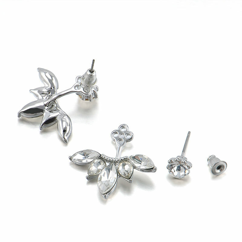 2021 orecchini di strass di cristallo bianco fiore di personalità squisita per gioielli da donna moda matrimonio