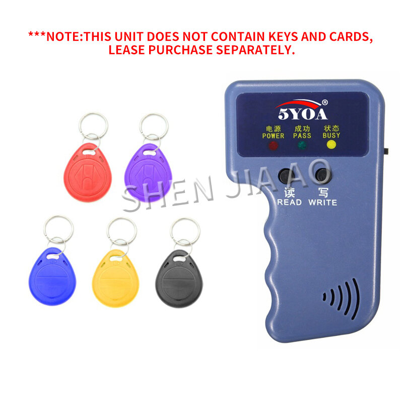 Máquina de cópia de cartão de entrada/mini máquina portátil para cópia de cartão de identidade/controle de acesso de 125khz
