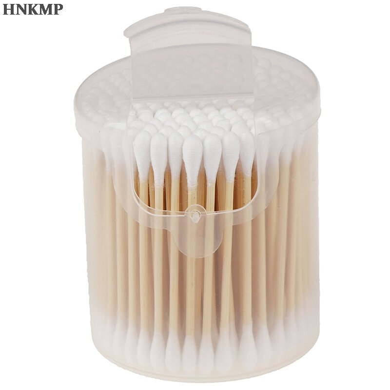 더블 헤드 면봉 여성 메이크업 면봉 팁 의료 나무 스틱 코 귀 청소 건강 관리 도구, 150/200 pcs