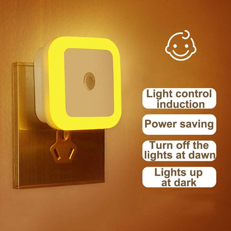 Lampu Malam LED Lampu Mini Kontrol Sensor Nirkabel Lampu Makan Bayi Lampu Malam Steker US EU untuk Anak-anak Ruang Tamu Lampu Kamar Tidur