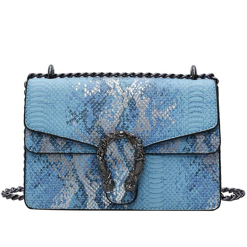 새로운 패션 럭셔리 숙녀 메신저 가방 디자이너 시리즈 클래식 고품질 어깨 가방 뱀 패턴 여성 핸드백, 2021