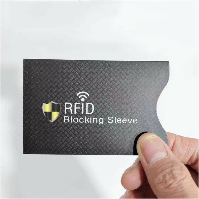 Protector de tarjeta RFID antirrobo, funda de bloqueo RFID, candado de cartera, funda protectora antirrobo de identificación, 10 Uds.