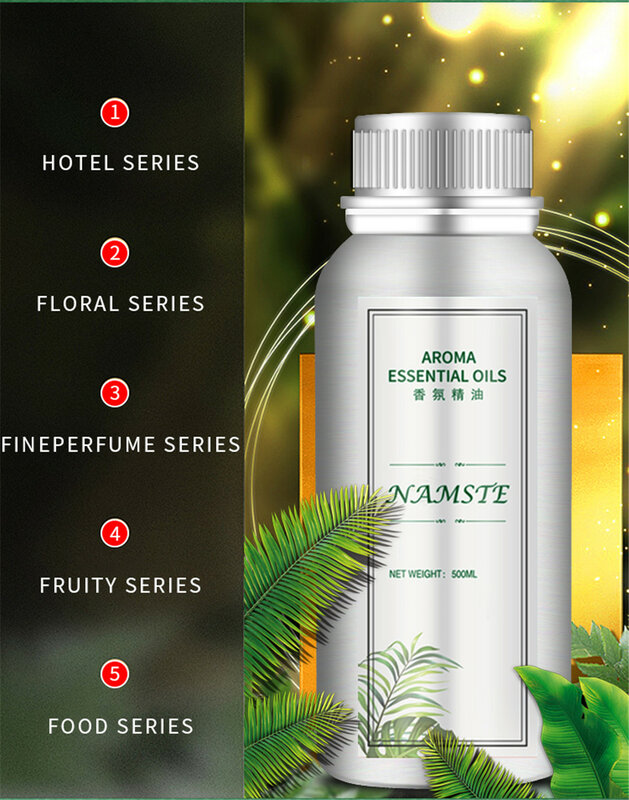 Hotel Serie Etherische Olie 500Ml Diffuser Aanvullen Vloeibare Aroma Diffuser Speciale Essentiële Olie Natuurlijke Plantaardige Parfum