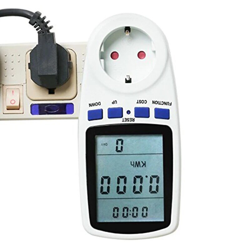 TS-836 EU Plug Power Energy Meter Buchse Leistung Spannung Huidige Frequentie Monitor Analyzer