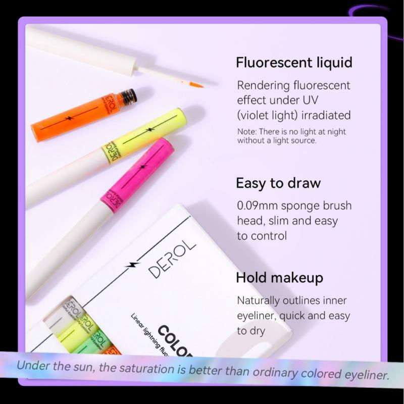 8 가지 색상 형광 아이 라이너 세트 빠른 건조 액체 아이 라이너 연필 방수 다채로운 아이 라이너 펜 매트 메이크업 화장품 TSLM1