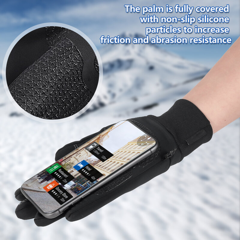 Guanti caldi invernali guanti MTB TouchScreen antiscivolo per la guida di ciclismo dito pieno termico per sport all'aria aperta resistente all'acqua