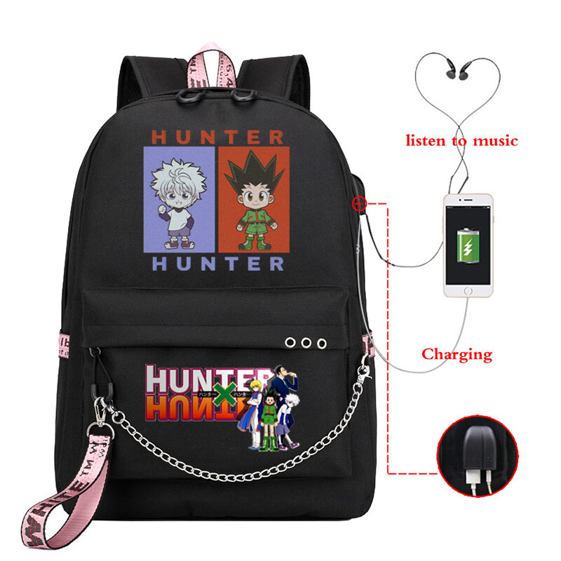 Bé Gái Ba Lô Túi 2020 Anime Hunter X Hunter Học Cho Thiếu Niên Bé Gái Nữ Anime Manga Kurapika HxH Quỷ Mắt ba Lô