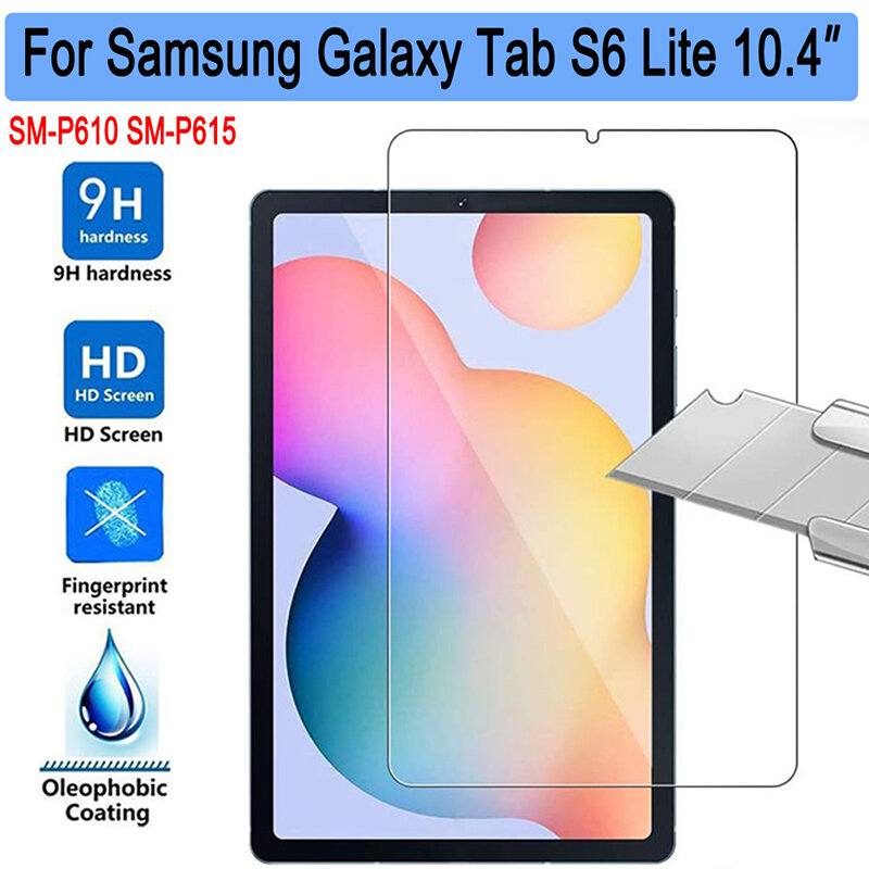 Protector de pantalla de vidrio templado para Samsung Galaxy Tab S6 Lite, película protectora para tableta de 10,4 pulgadas, P610, P615, SM-P610, SM-P615, 9H, 0,3mm