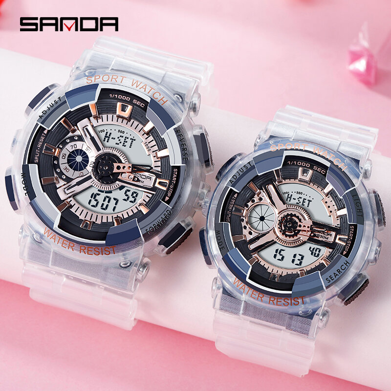 カップルの腕時計synokeブランドトップ品質デジタルディスプレイ 50 メートル防水腕時計男性の女性のため腕時計ユニセックス時計