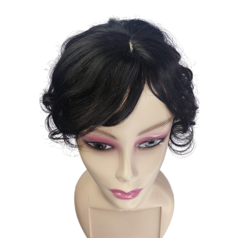 Halo Lady-extensiones de pelo con Clip para mujer, accesorio de cabello humano, Invisible, con corona, ondulado, brasileño, no remy