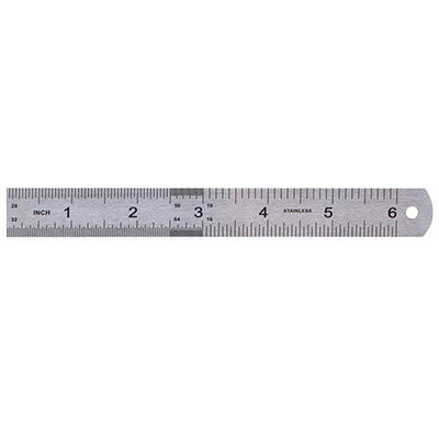 1 pz 15cm doppio lato in acciaio inossidabile misura righello dritto strumento 6 pollici