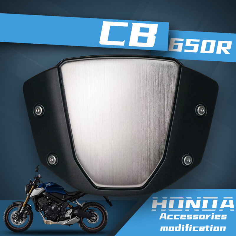 오토바이 스포츠 윈드 실드, cb650r 2019-2021 CB650R 용 윈드 스크린 바이저 전면 스크린 윈드 디플렉터 수정 액세서리