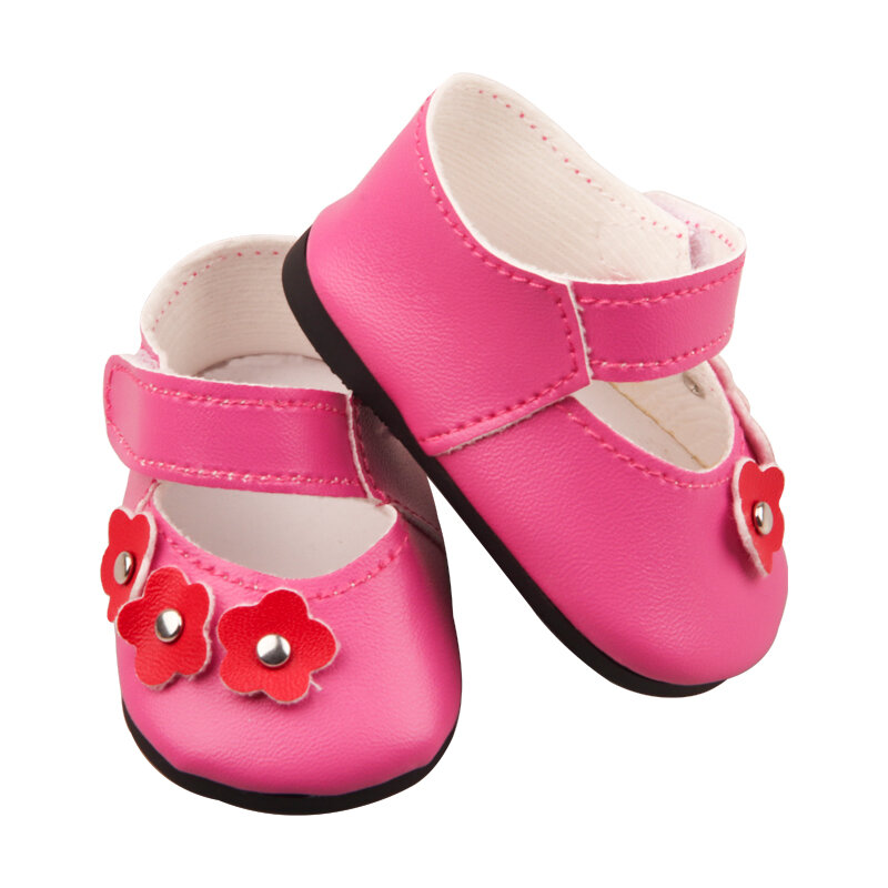 18Inch Amerikaanse Pop Schoenen Hoge-Kwaliteit Verfijning Bloem Pop Schoenen Voor 43Cm Nieuwe Reborn Baby, og Rusland Meisje Poppen Accessoires