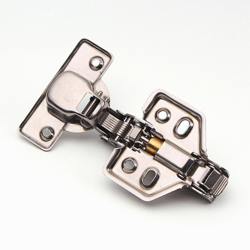 Stainless Steel Hydraulic Hinge Durable Bearing Design Door Hinge Copper Rod Buffer Hinge Soft Closed Half Cover Kitchen Cabinet