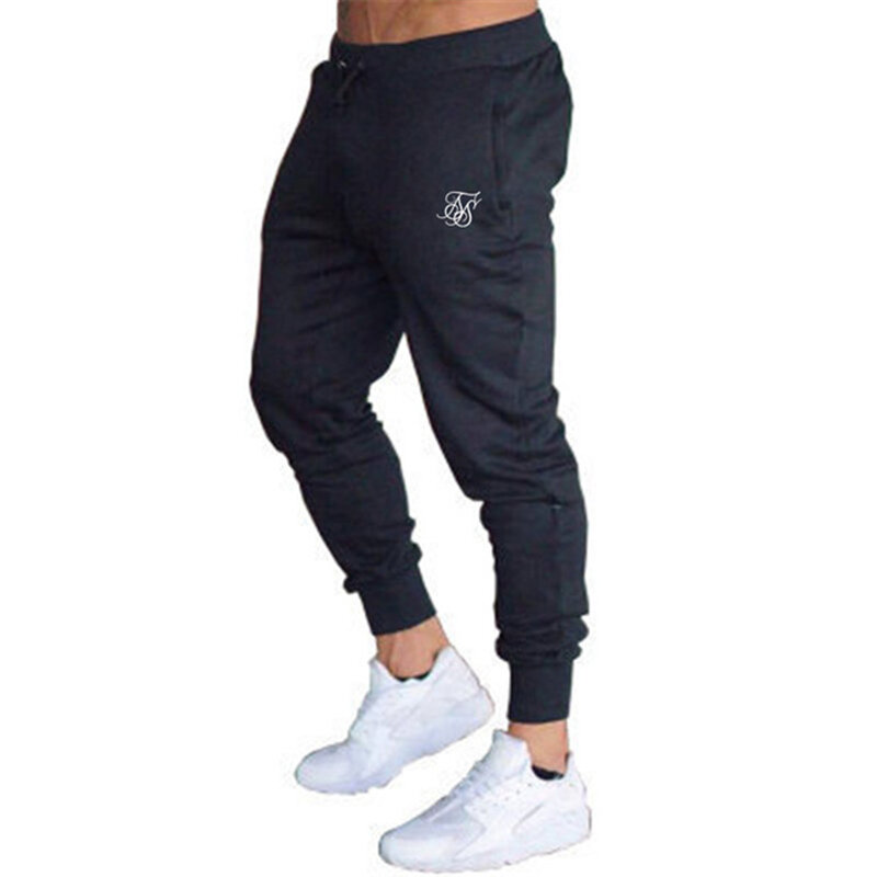 Sik Silk-Pantalones deportivos para hombre, pantalón informal de algodón elástico para correr, pantalones estrechos deporte, alta calidad