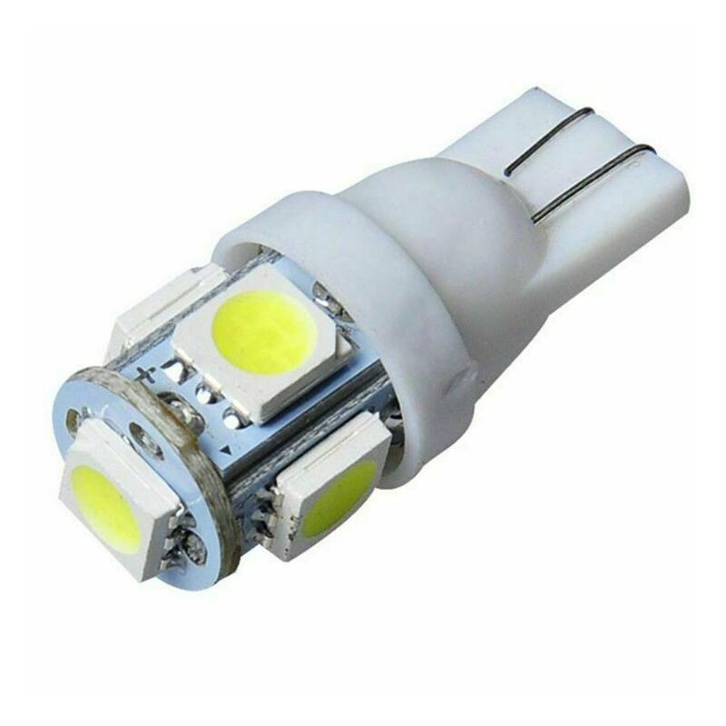 Bombilla LED T10 para coche, luz indicadora de ancho, accesorios para coche, color blanco, 5050, 5SMD, 1W, 80LM194, 168, 2825, 158, 192, 15 piezas