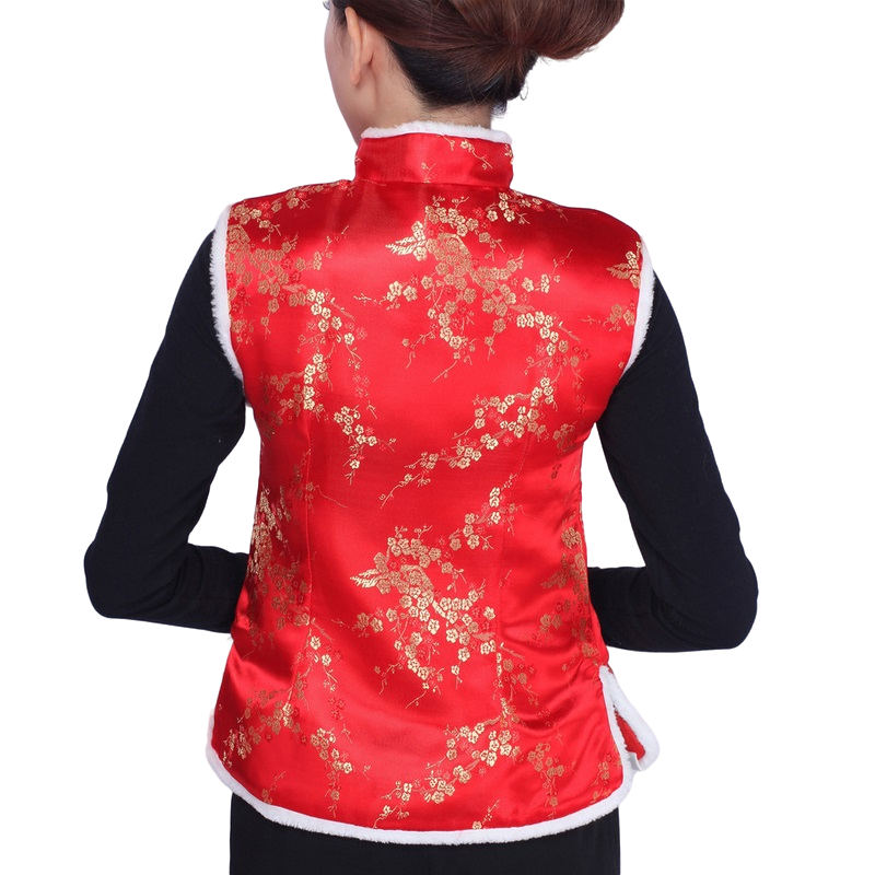 จีนแบบดั้งเดิมผู้หญิงเสื้อกั๊กเทศกาลผู้หญิง Waistcoat ขนาด S M L XL 2XL 3XL