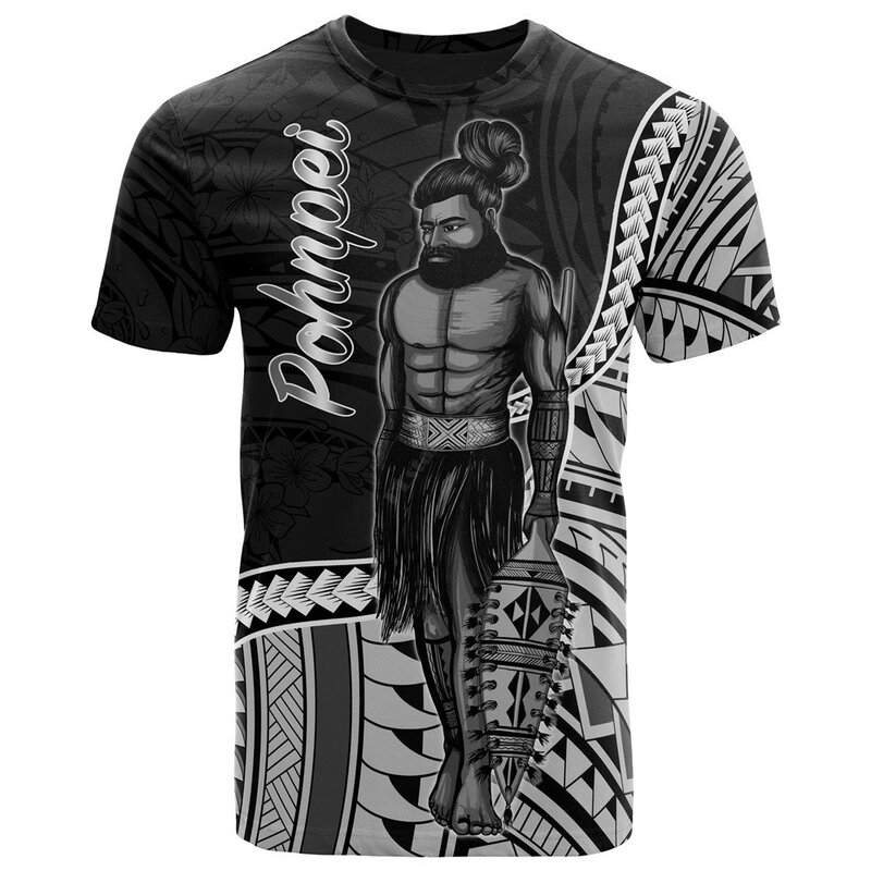 Men's and women's 3D printed short-sleeved T-shirts Polynesian print fashion clothing color tops hot sale
