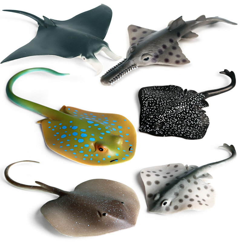 Baru Simulasi Besar Hewan Laut Model Ikan Batfish Setan Ikan Hiu Hewan Figur Dekoratif Ornamen Anak Koleksi Mainan Hadiah