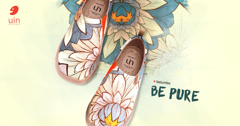 Sapatos femininos uin de enfiar, tênis leves para caminhada, loafers casuais confortáveis com flores e arte pintada