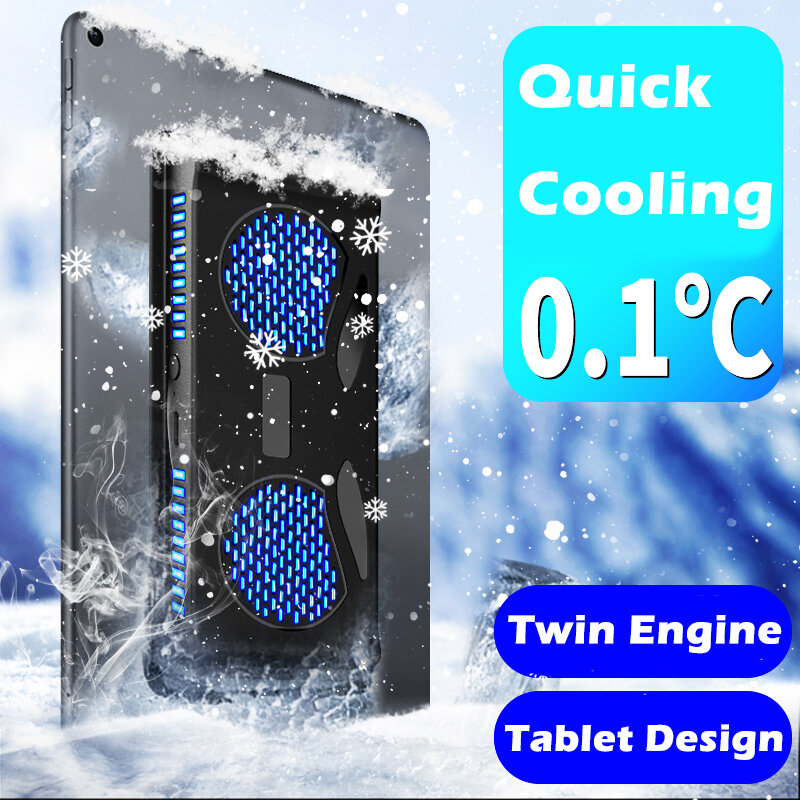 Almohadilla enfriadora de tableta, módulo Dual, ventilador de refrigeración de alta potencia, radiador Semiconductor de 10 pulgadas para teléfono móvil, Ipad, tableta