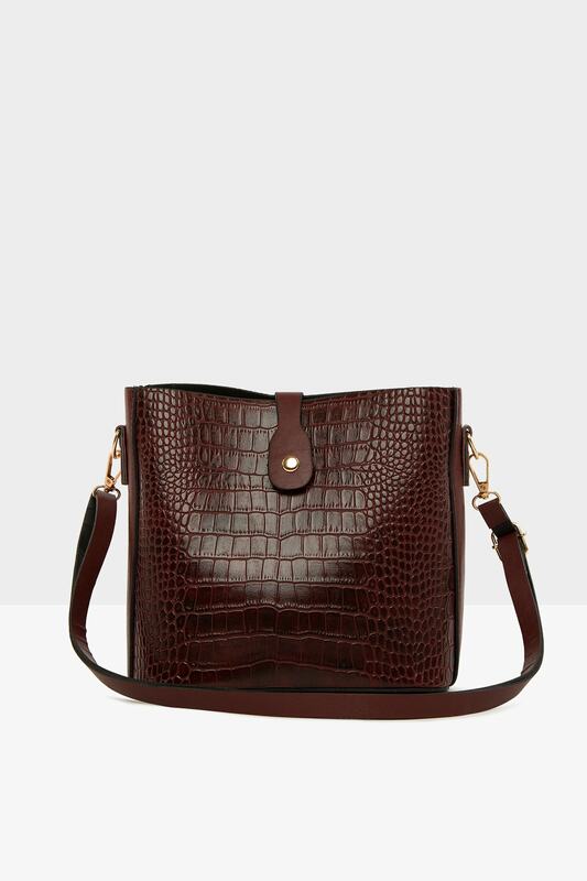 Burgundy Crocodile Pattern Bag 2021 Fashion Trend Shoulder Strap Waterproof Velvet Leather Casual Women's Shoulder Bag