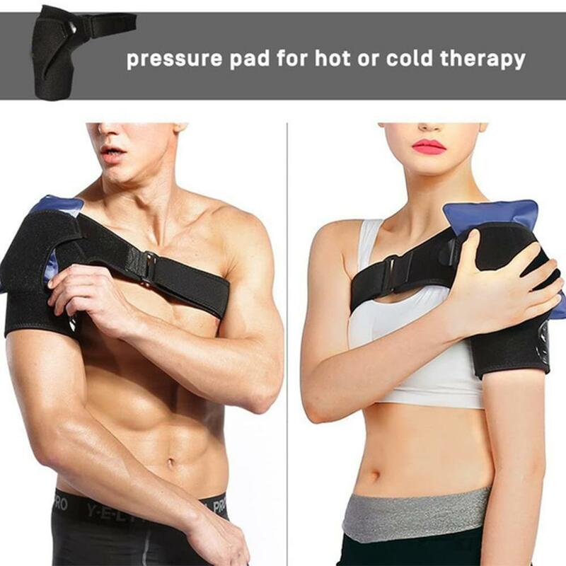 Sports Shoulder Pad Unisex Anti-collision Breathable Shoulder Support Belt Adjustable Ice Bag Shoulder Pad