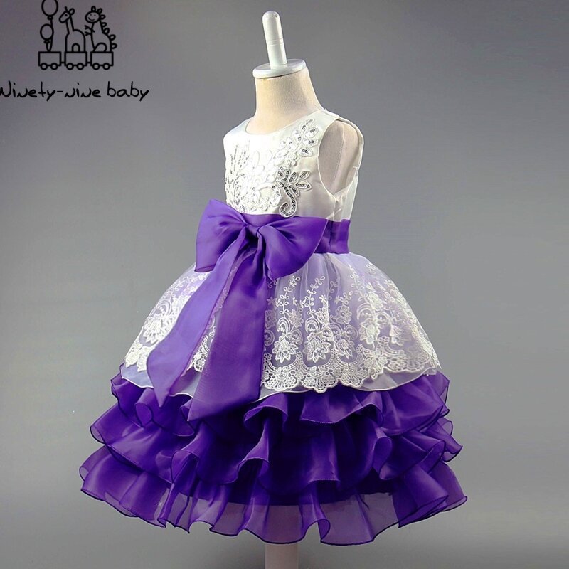 Princess Flower Girl Dress Summer Kids Tutu Sequins Wedding Birthday Party Dresses For Girls Prom Designs Children's Costume