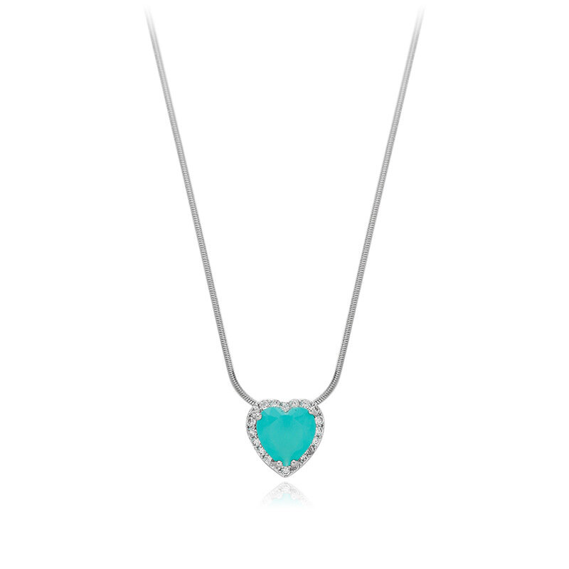 2020 корейское новое Изысканное ожерелье с синим кристаллом, модное темпераментное любовное ожерелье, женские Украшения