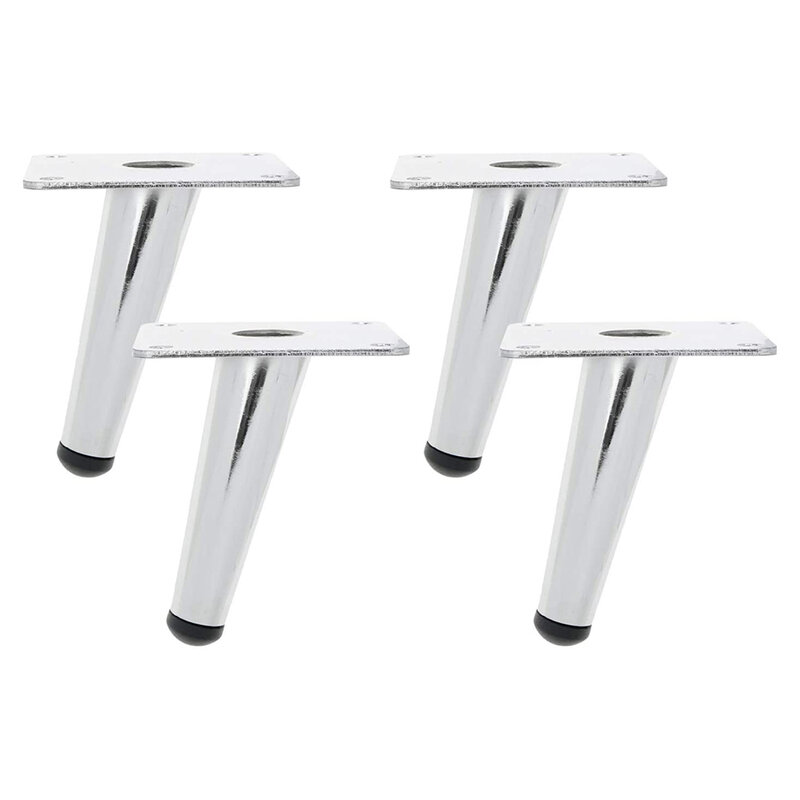 4Pcs Furniture table legs Silver Gold Metal Tapered Sofa Cupboard Cabinet Leg Feet 10/15//20/25/30 With Mounting Screws
