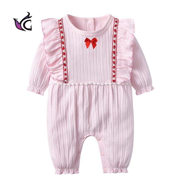 Yg marca roupas para crianças, novo bebê de malha de uma peça de roupa na primavera de 2021, 0-2 anos de idade bebê bonito recém-nascido roupas