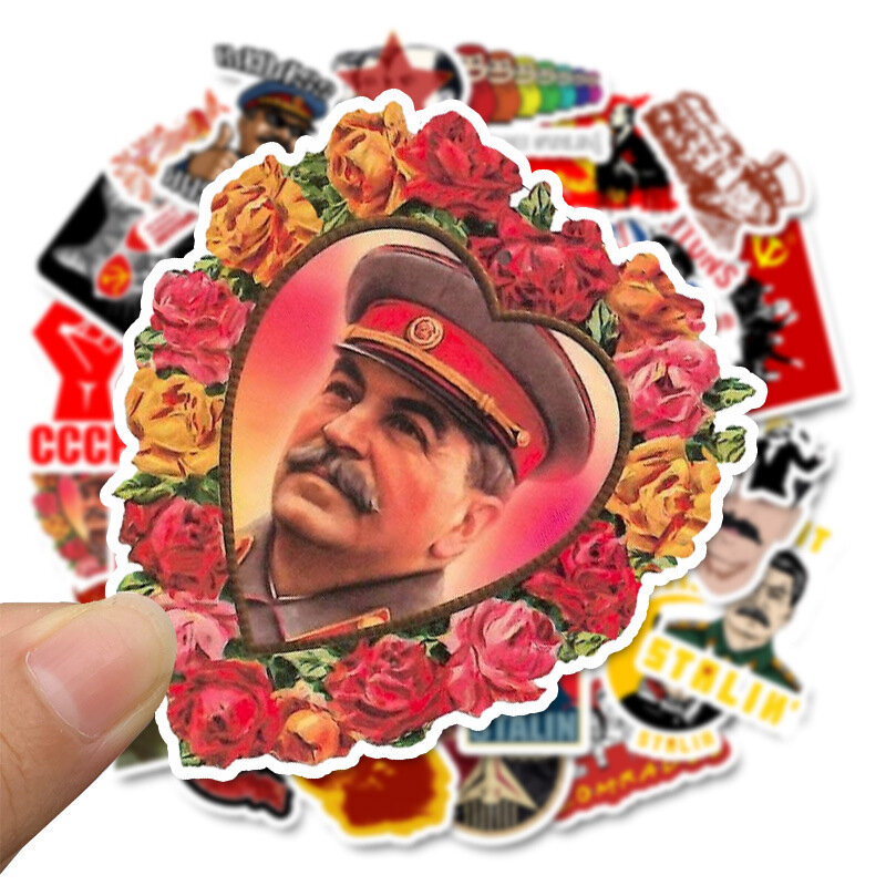 50 Stuks Gemengde Sovjet-unie Stalin Ussr Cccp Het Stickers Waterdichte Pvc Skateboard Telefoon Motorfiets Bagage Laptop Gitaar Sticker
