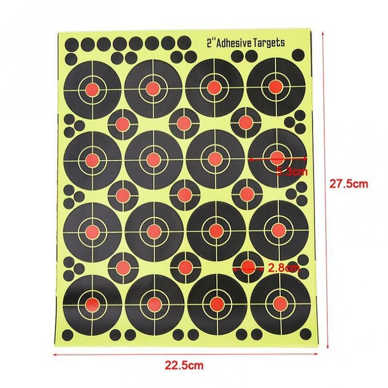 160pcs 2'' Shooting  High Visibility Florescent Paper Targets for Training