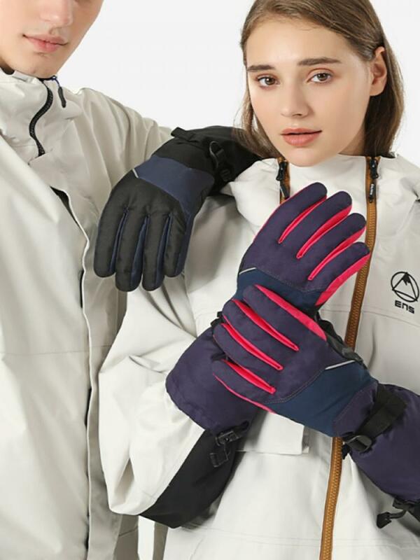 Guantes de terciopelo para hombre y mujer, manoplas cálidas para pantalla táctil, resistentes al agua y al frío, para esquí de invierno