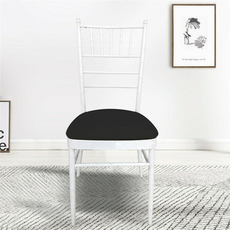 1PC okrągły elastyczny teleskopowy pokrowiec na krzesło odpinany prosty poszewka na poduszkę na krzesło tekstylia domowe