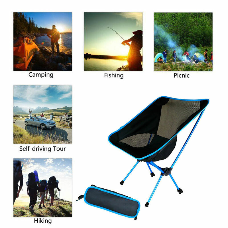 Voyage en plein air chaise pliante ultra-léger de haute qualité en plein air Camping chaise Portable plage randonnée pique-nique siège outils de pêche chaise