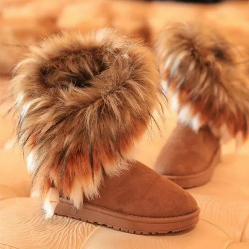 Invierno de 2021 nuevos productos de las mujeres de moda de gamuza queso botas de nieve de algodón zapatos de ocio cómodo nieve popular botas 5KE307